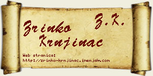 Zrinko Krnjinac vizit kartica